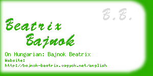 beatrix bajnok business card
